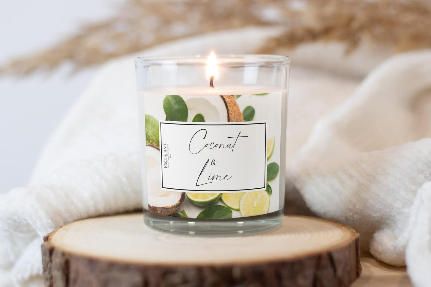 Coconut & Lime - Hand-Poured - Soy Wax Candle - 10oz