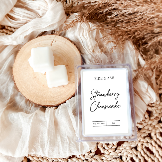 Strawberry Cheesecake - Hand-Poured - Soy Wax Melt - 3oz