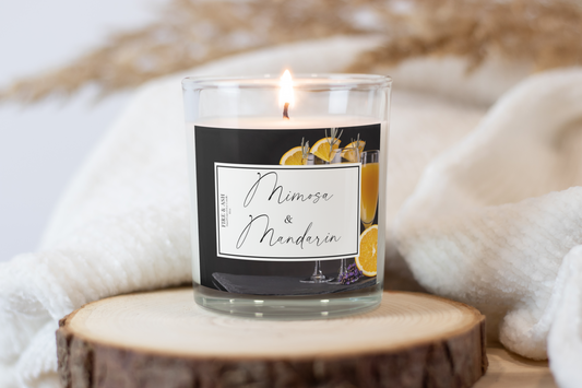 Mimosa & Mandarin - Hand-Poured - Soy Wax Candle - 10oz