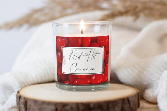 Red Hot Cinnamon - Hand-Poured - Soy Wax Candle - 10oz