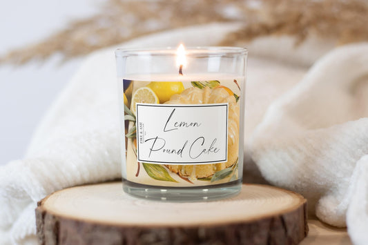 Lemon Pound Cake - Hand-Poured - Soy Wax Candle - 10oz